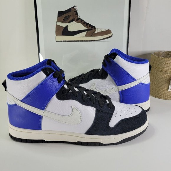 Nike Dunk High By You Royal Blue White Black FV5511-900 Men's Size 9.5